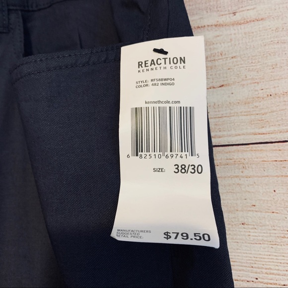 🆕Kenneth Cole Reaction Indigo Dress Slack 38/30 - Picture 3 of 8